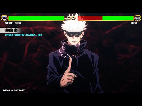 Gojo vs Jogo WITH HEALTHBARS | JUJUTSU KAISEN