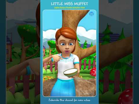 Little Miss Muffet | English Nursery Rhymes #animation #shortsfeed #shorts #kidscartoon #cartoon