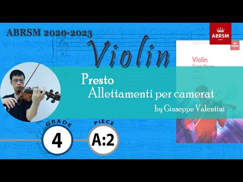 Presto【Grade 4 A2 Violin】小提琴四級 A2, ABRSM (2020-2023), slow practice