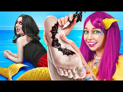 🧛‍♀️ Vampire & Mermaid Tattoo Studio! 🧜‍♀️ | Magical Ink & Fun Transformations