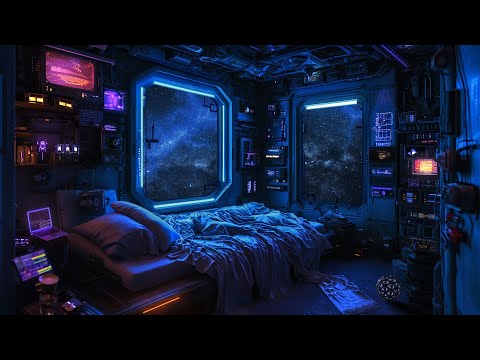 Astral Space Habitat | Muffled Rumbling Space Ship White Noise | Deep Sleep Space Sounds | 10 hours