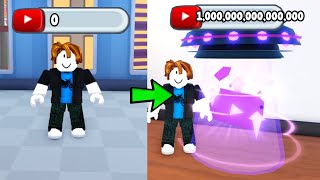 I Got 1 Quadrillion Subscribers And Became Best Player! - Youtube Life Roblox