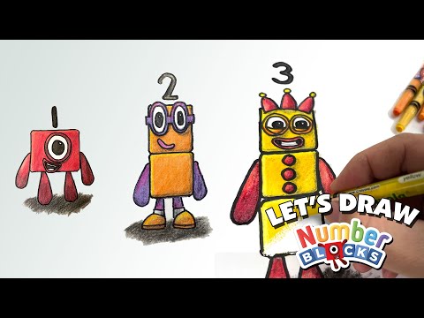 Let's Draw Numberblocks : One, Two and Three