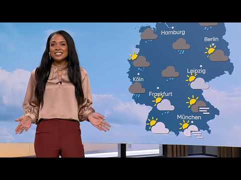 Janique Johnson Stunning Sequin Skirt & Satin Top with Pantyhose Weather Forecast