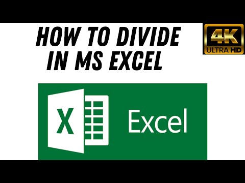 How To Divide In Ms Excel