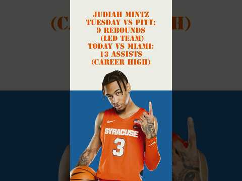 @SyracuseOrange Adrian Autry Thinks Judiah Mintz Just Had His 2 Best Games.