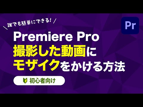 【Premiere Pro】自動追尾！撮影した動画にモザイクをかける【初心者向け】