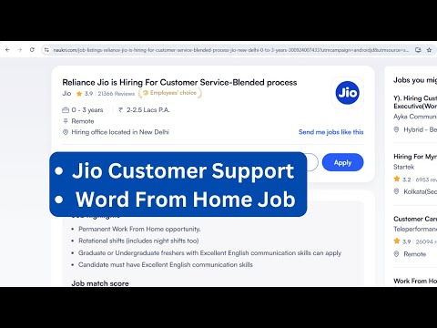 Reliance Jio Work from Home Job | Apply Now for Latest WFH Job Opportunity 2024