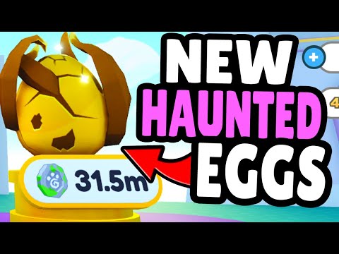 Opening *NEW* GOLDEN HAUNTED EGGS in Pet Simulator X (Roblox)