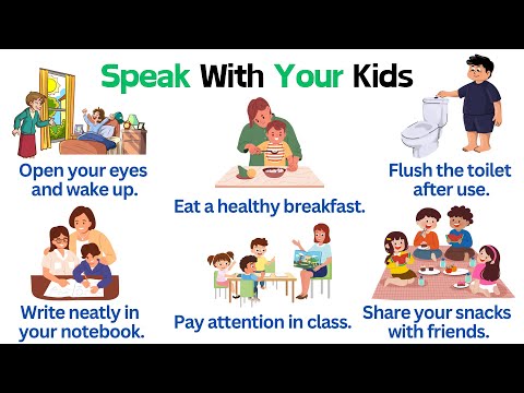 Speak English With Kids | 100 Daily Routine Phrases | Daily Use English Sentences | English For Kids