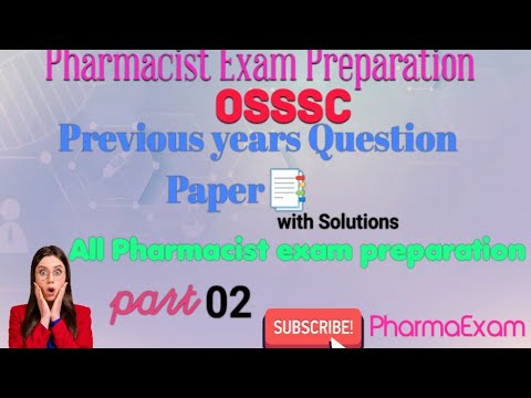 OSSSC Pharmacist Previous year question #osssc_pharmacistexam #pharmacistexampreparation