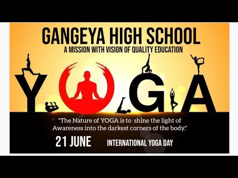 Yoga day at Gangeya high school chilvakodur