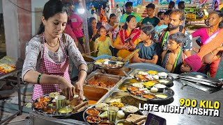 LATE NIGHT Indian Street Food Khau Gali 😍 Saoji Thali, Desi Ghee Punjabi Thaal, Black Machurian