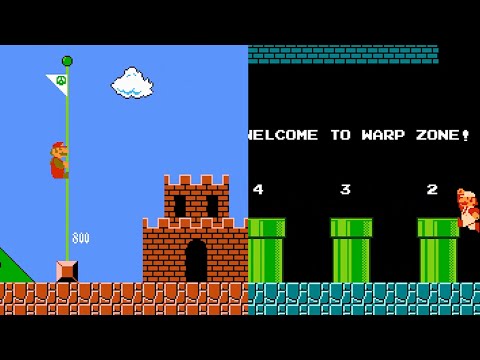 SUPER MARIO BROS NINTENDO GAME | TRICK FROM WORLD 1-2 TO WORLD 2-1