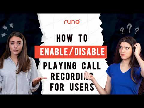 How to enable or disable the access to play call recordings for users | Web Version | Runo