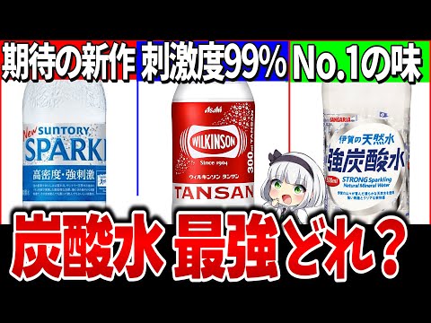 【ゆっくり解説】大人気激安強炭酸水のコスパ最強はどれか徹底比較！【ウィルソン、サンガリア、サントリー】