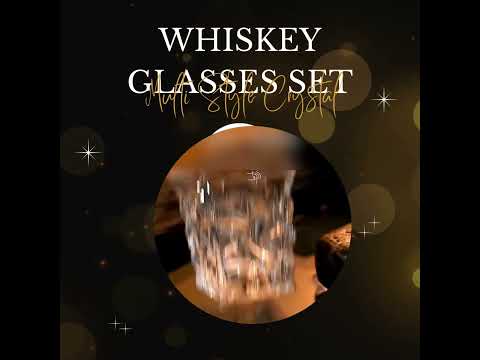 Whiskey Glasses Set, Crystal Liquor Glasses, Rocks Glass, Whisky Gifts #shopping #whiskeyglassset