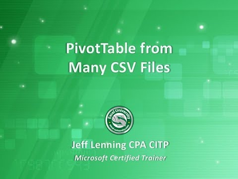 PivotTable from Many CSV Files