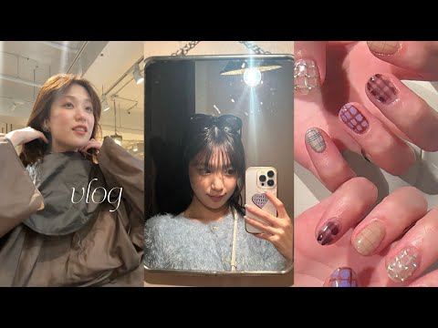 vlog,💜髪染め,ステーキ食べる,ローンチイベント,ネイル,etc…