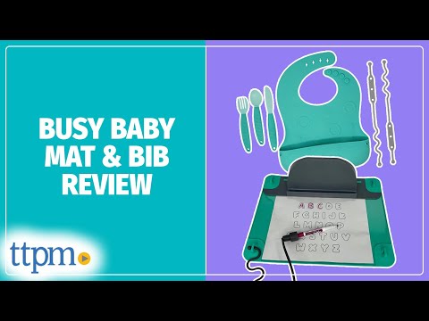 Busy Baby Mat & Learning Stand and Bib & Utensil Set