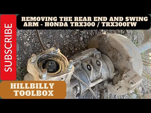 How to remove the rear end and swing arm - Honda Fourtrax 300 TRX300 / TRX300FW #atv