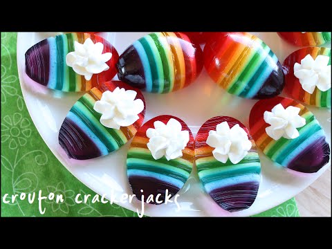 Rainbow Jell-O Jiggler Deviled Eggs for Easter!! - Jello Mold Recipe