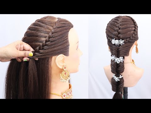 Long hair ponytail hairstyle for bridal | Wedding special ponytail hairstyle for girls | Hair style