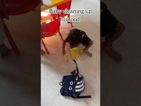 Baby cleaning up after eating #telugushorts #minivlog #vlogstelugu #teluguvideos #food #dailyvlog