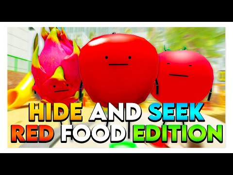 Roblox SECRET STAYCATION HIDE & SEEK WITH RED FOODS! 🍎