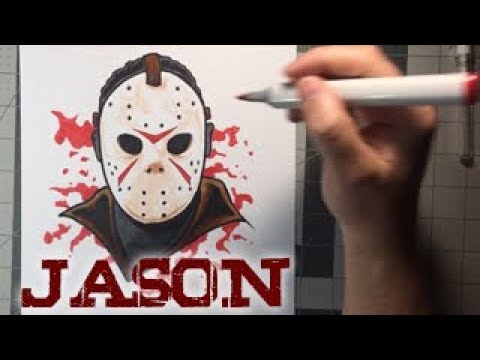 Jason Voorhees Mask Speed Drawing