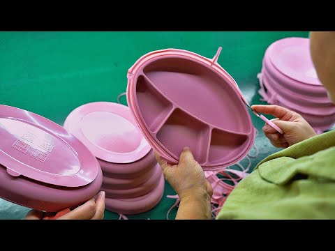 Silicone Baby Plate Mass Production Process.Silicone Factory in China