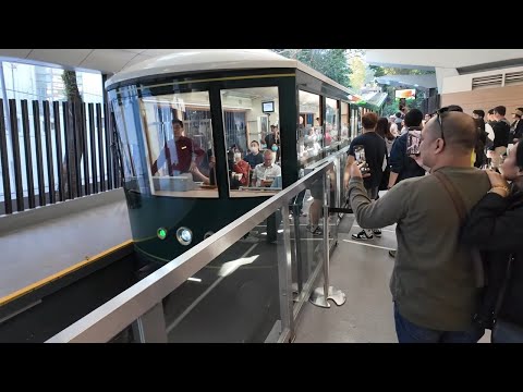 香港山頂纜車由中環出發到山頂觀景台一鏡到底動眼看