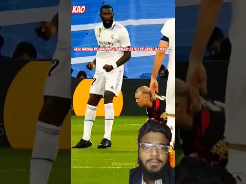 Real Madrid vs Haaland & Rudiger: Battle of Great Players ☠️ #shorts #football