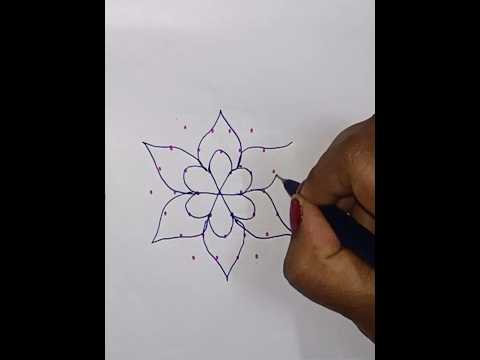 very easy and🌺🌺🌺🌺 beautiful simple rangoli #viralrangoli #sampradhayamuggulu