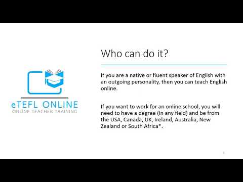 What is teaching English online and why do it?