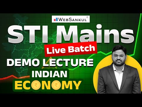 STI Mains Live Batch | Indian Economy | Free Demo Lecture | GPSC STI | STI Exam 2024 | WebSankul