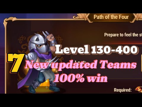 Level 130-400 Path of Four 100% WIN! Best Updated Teams. Hero Wars Dominion Era