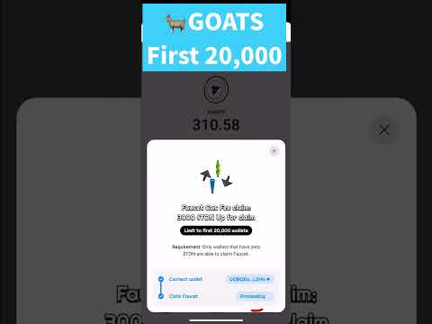 【🐐$GOATS Airdrop】Faucet Gas Fee Claim | Limit to First 20,000 Wallets #goats #crypto #airdrop #game