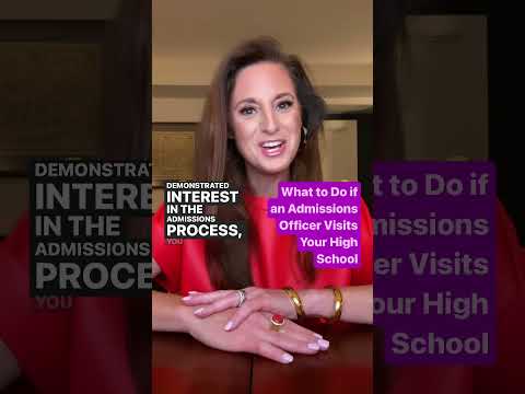 What to Do if an Admissions Officer Visits Your High School #collegeadmissions #admissions