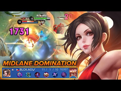 MAI SHIRANUI BEST BUILD -  MIDLANE DOMINATION! - HONOR OF KINGS