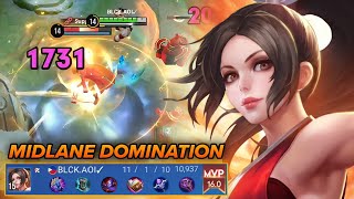 MAI SHIRANUI BEST BUILD -  MIDLANE DOMINATION! - HONOR OF KINGS