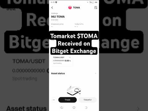 Tomarket $TOMA received on bitget exchange | Tomarket new update today | Tomarket listing price