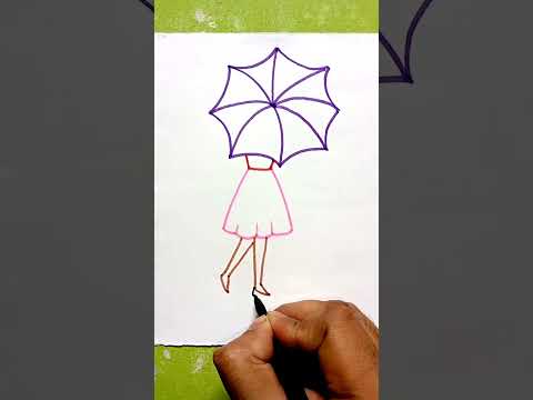 couple under umbrella drawing / boy and girl under umbrella drawing #shortvideo #shorts #drawing