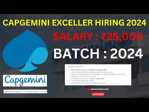 Capgemini Off Campus Drive 2024 | DCoE Processor | BCom & BAF Freshers | Mumbai