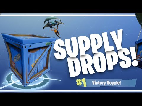 5 SUPPLY DROPS OPENED IN SQUAD GAME!! (Fortnite Battle Royale)