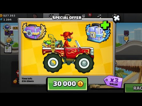 Hill climb racing 2 - New Vehicle Monster Truck unlocked 🥳 . #hillclimbracing2 #hcr2