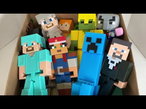 LARGE SCALE MINECRAFT FIGURES Tuxedo Steve Valorie Zombie Alex Enderman Wither Skeleton Creeper