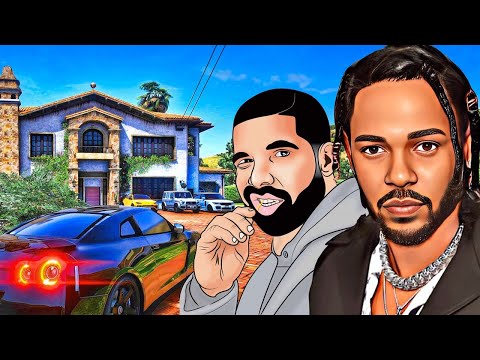 Kendrick Lamar Pulls Up To Drake's Mansion!