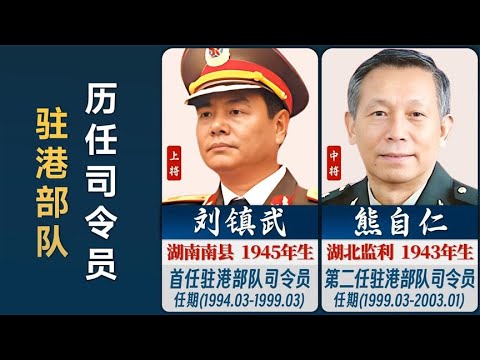 驻港部队的8任司令员