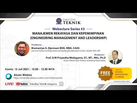 Webecture Series #3 - Manajemen Rekayasa dan Kepemimpinan (Engineering Management and Leadership)